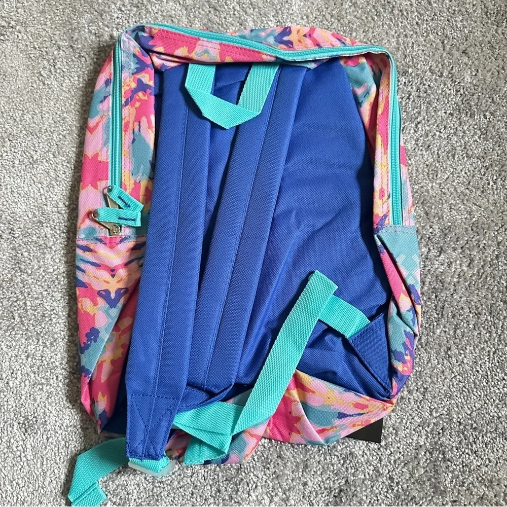 High Trails Kids Backpack – Colorful Tie-Dye Abstract Print – Blue Straps